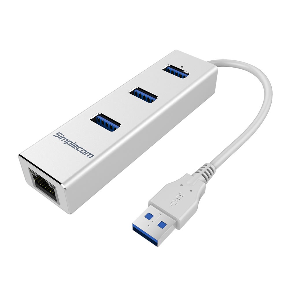 CHN410 Aluminium 3 Port USB 3.0 HUB with Gigabit