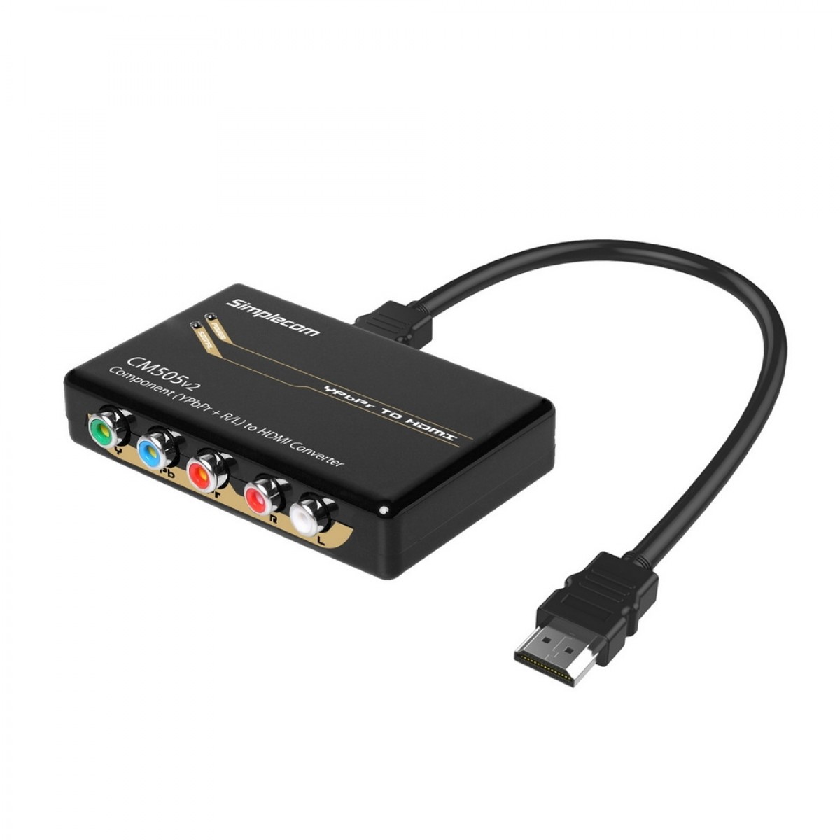 Simplecom CM505v2 Component + Stereo R/L) to HDMI HD 1080p