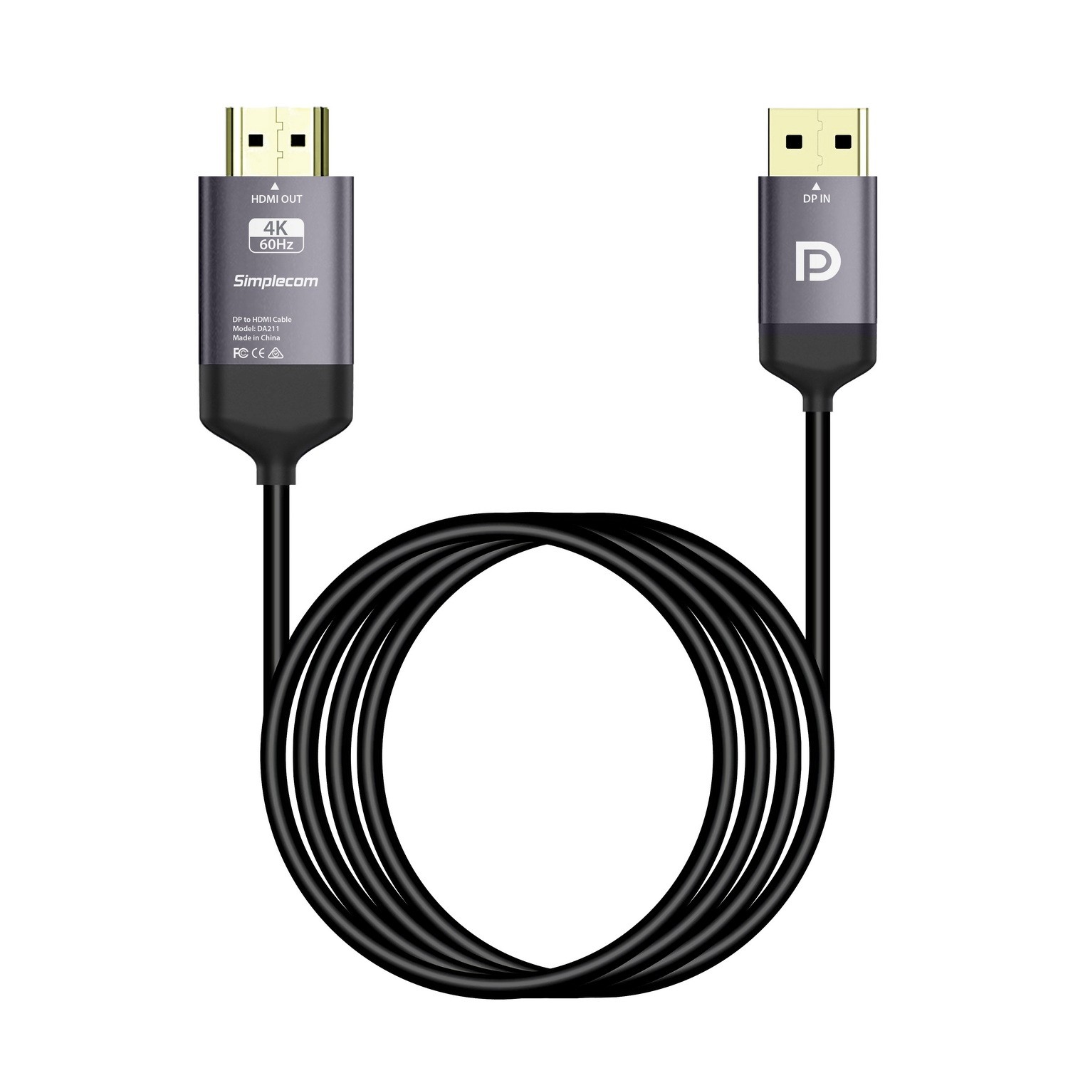 DA211 Active DisplayPort to HDMI 2.0 Cable 2M 4K60Hz