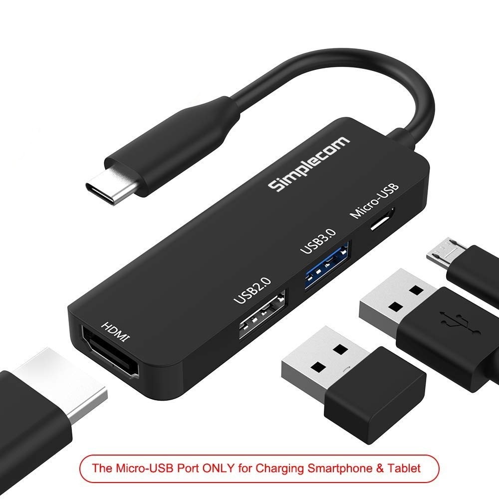 DA305 USB 3.1 Type C to HDMI 4 in 1 Combo Hub (HDMI + USB3.0 + USB2.0 + Micro USB)