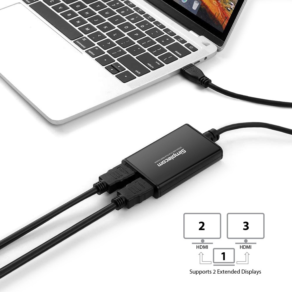 DA329 USB 3.0 to Dual HDMI Display Adapter for 2 Extended Screens