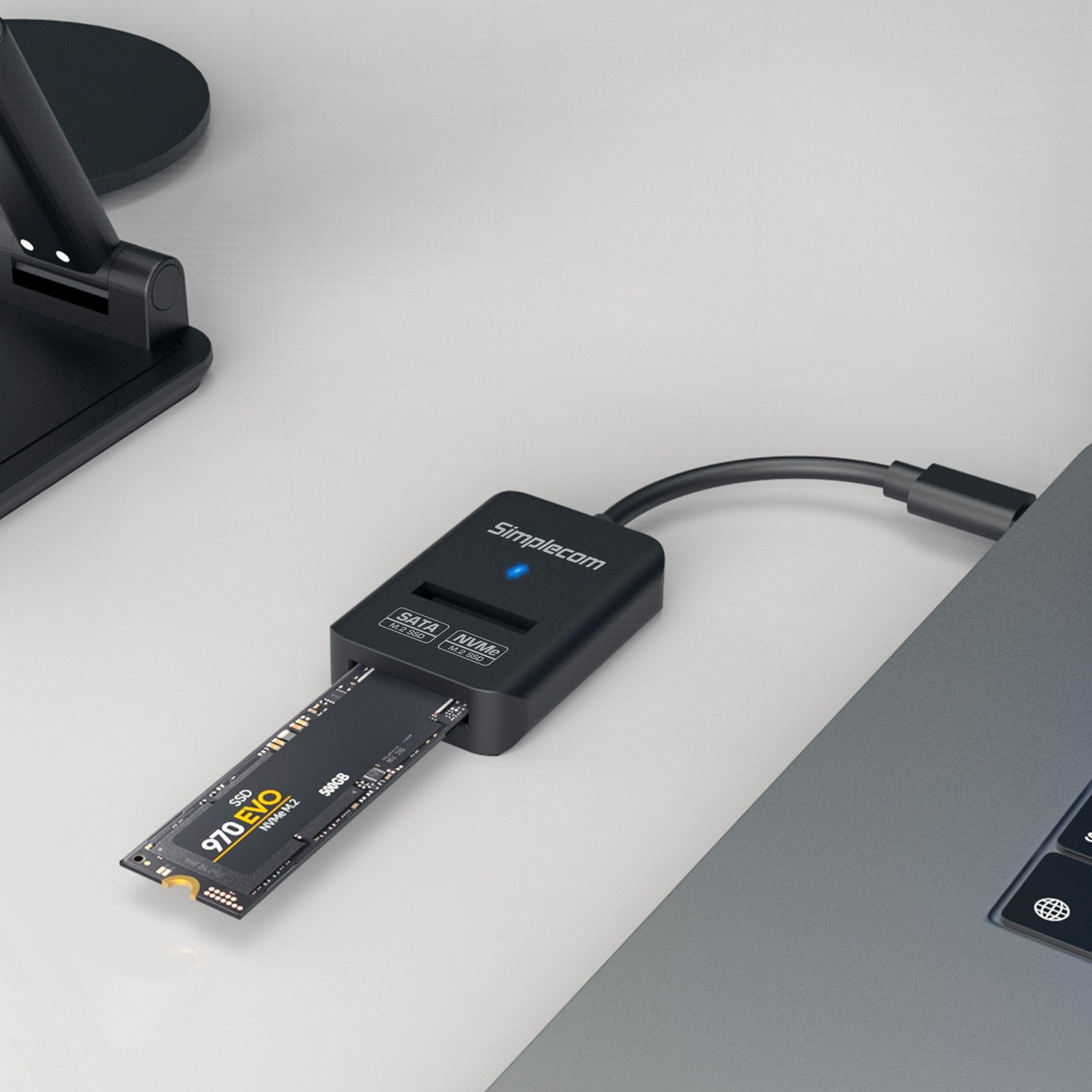 Simplecom SA506 NVMe / SATA Dual Protocol M.2 SSD to USB-C Adapter ...