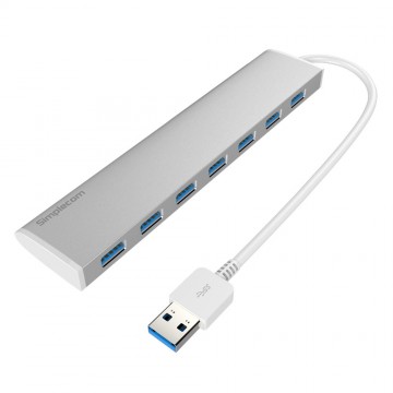 Simplecom CH371 Ultra Slim Aluminium 7 Port USB 3.0 Hub for PC Mac Laptop
