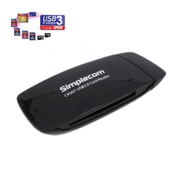 Simplecom CR307 SuperSpeed USB 3.0 All In One Card Reader with CF 4 Slot