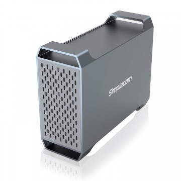 Simplecom SE482 SuperSpeed USB Dual Bay 3.5" SATA Hard Drive RAID Enclosure USB-C RAID 0/1, JBOD 